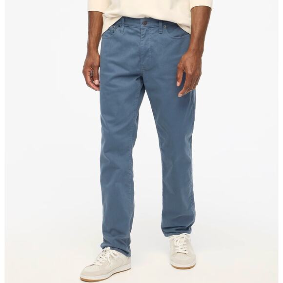 J.Crew Straight Fit Garment Dyed Five Pocket Pant Opal Blue Mens W 32 L 32 NWT